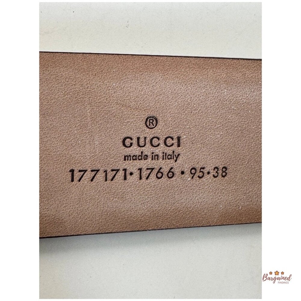 Authentic Gucci Metallic Silver Guccissima Leather Silver Horsebit Buckle 95/38 - Picture 5 of 12